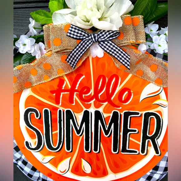 ☀️ HELLO SUMMER ☀️ HANDCRAFTED FRONT DOOR WREATH 🌟NEW🌟 - Picture 5 of 12